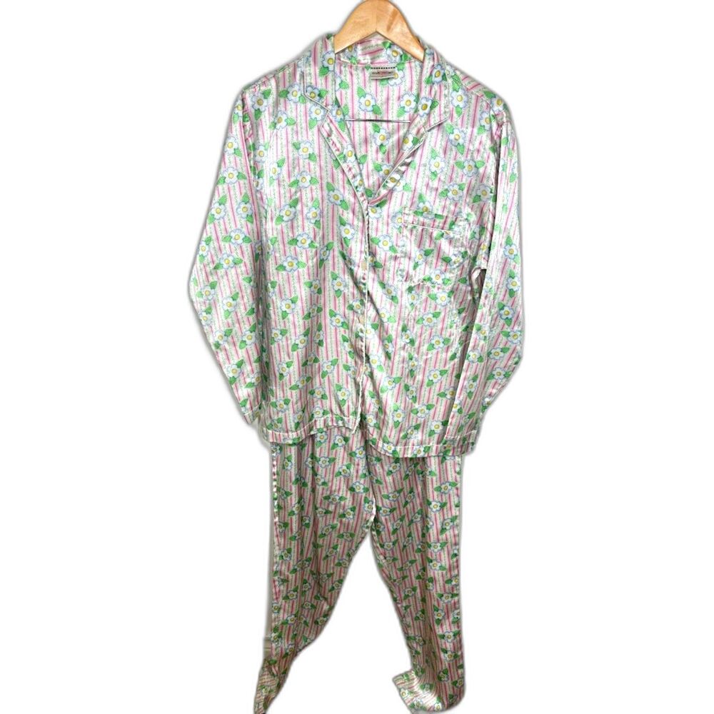 Mary Engelbreit Dreamwear Collection Pajama Set Satin Medium Vintage Floral